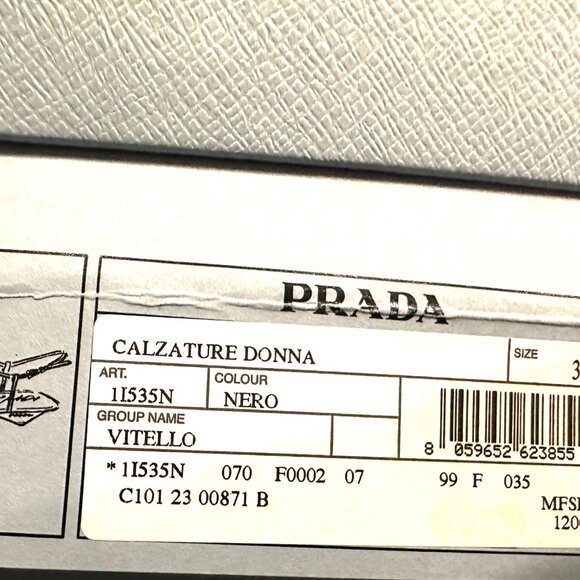 PRADA Modellerie Pointed Toe T Strap Ballerina Ballet Pumps Kitten Heels - Picture 15 of 15